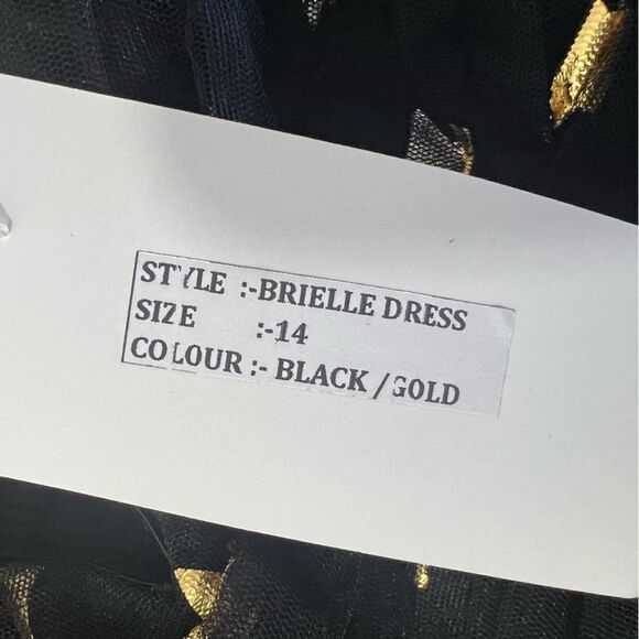 Lace & Beads Brielle Babydoll Mini Dress in Black Moon Print - Picture 8 of 15